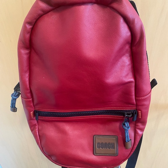 Coach Bold Red Men's Pacer Backpack - Picture 1 of 6